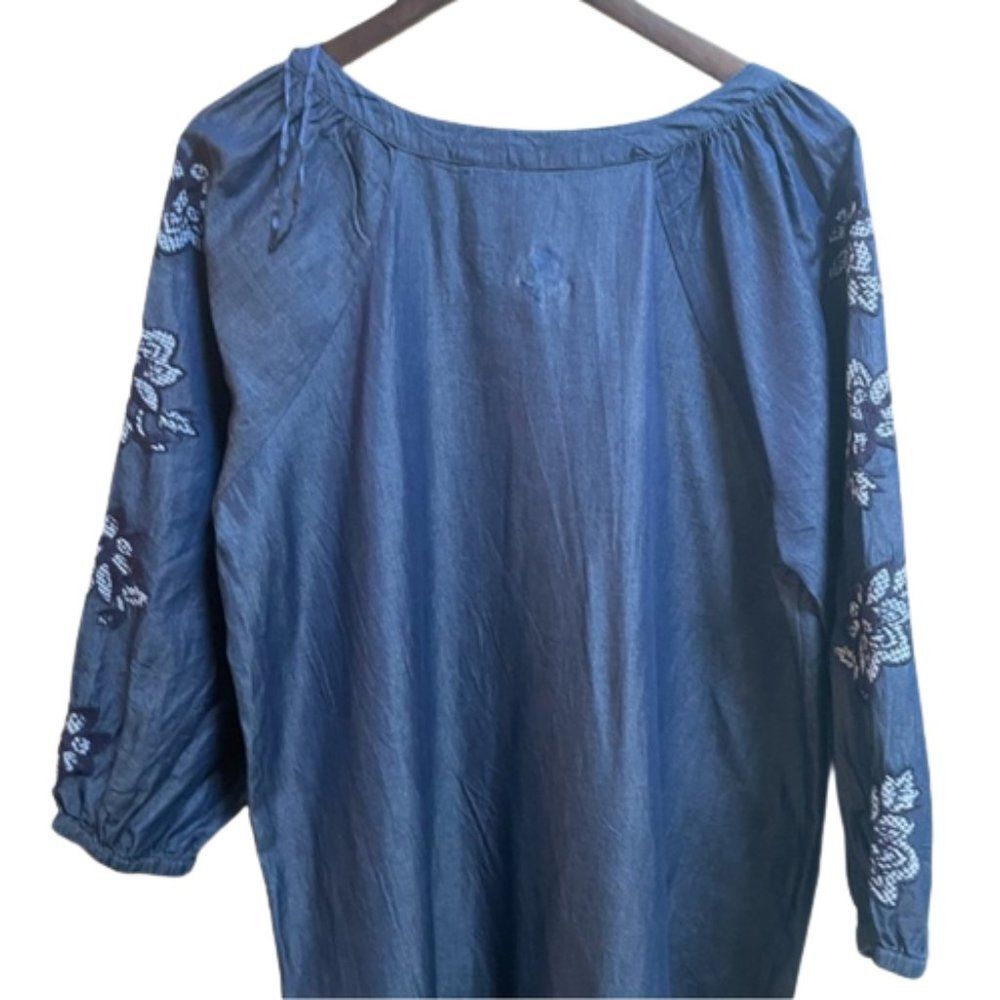 New Direction Women's Chambray Dress Size Large - Picture 2 of 9